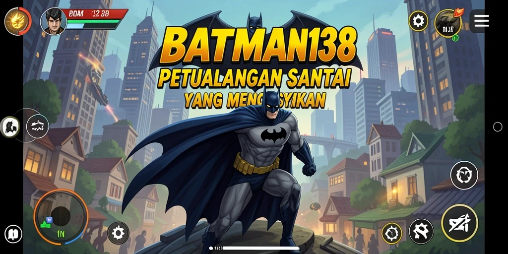 Tampilan gameplay seru dengan karakter Batman beraksi.