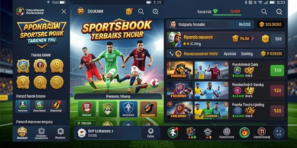 Tampilan gameplay aplikasi D06 dengan berbagai pilihan taruhan olahraga.