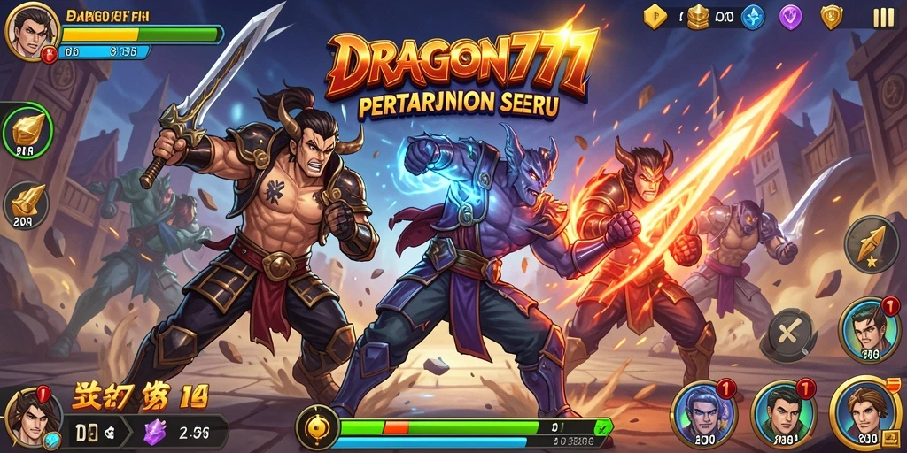 Gameplay DRAGON777 dalam pertarungan yang mendebarkan antara karakter.