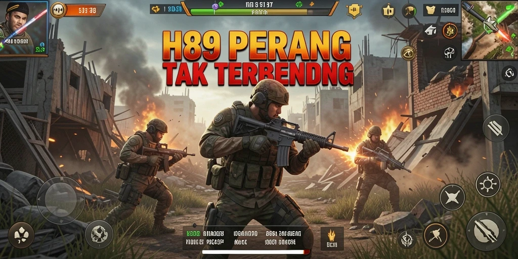 Tampilan aksi mendebarkan dalam H89 saat pemain bertarung melawan musuh.