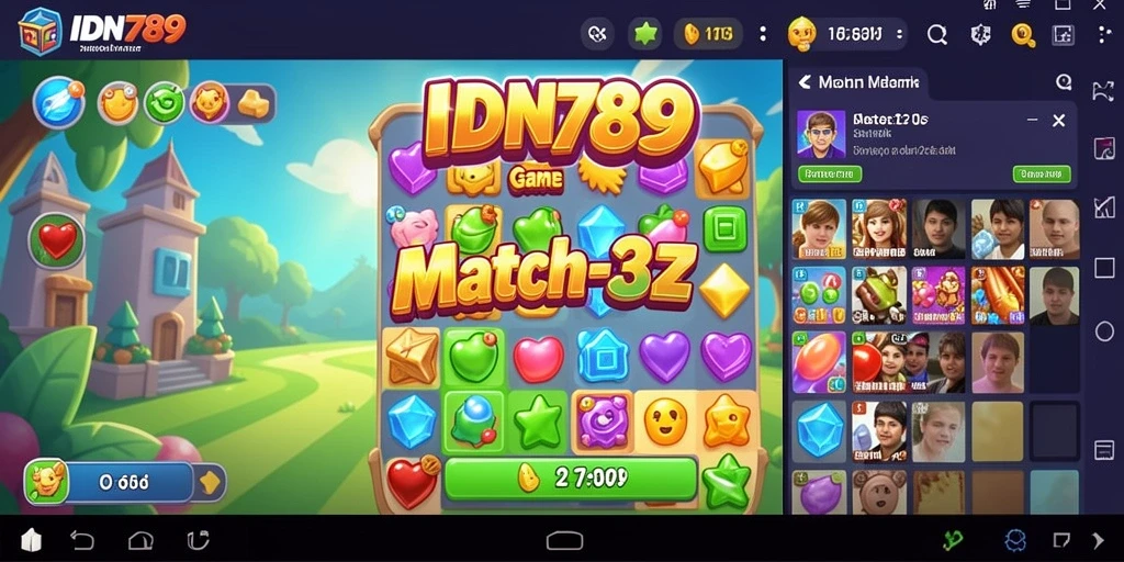 Tampilan gameplay menonjol dari IDN789 dalam genre Match-3.