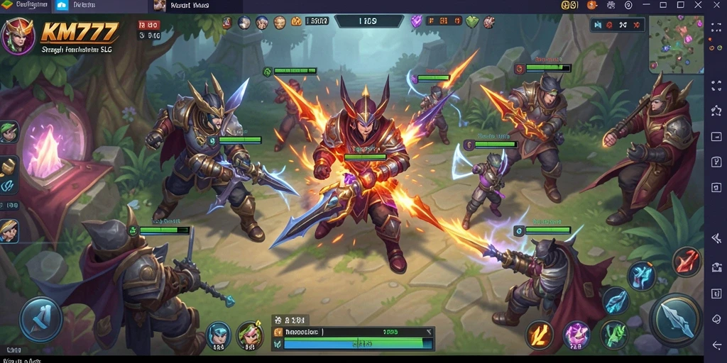 Screenshot menampilkan gameplay mendalam KM777 dengan strategi menarik.