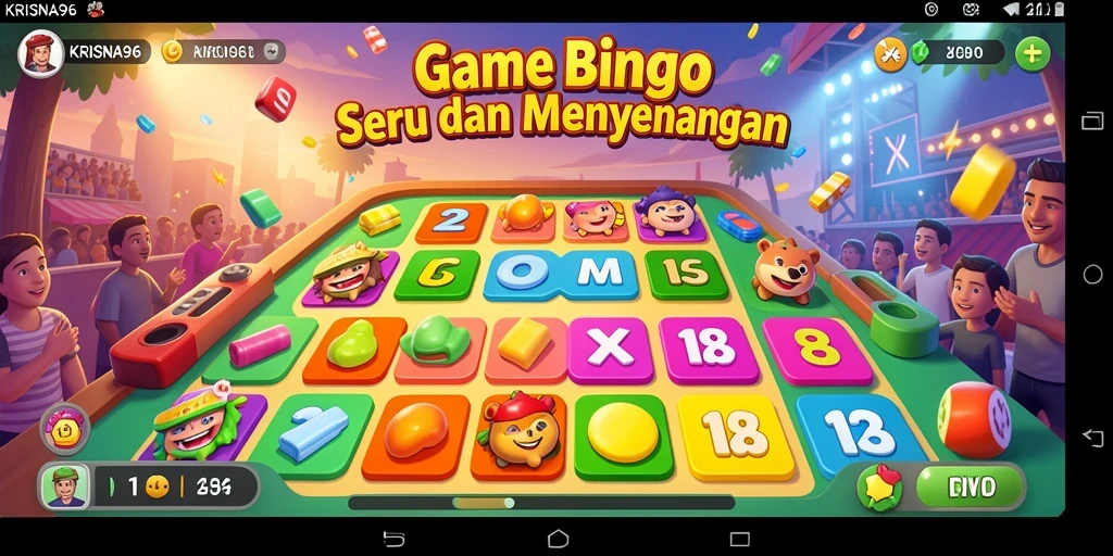 Tampilan gameplay Bingo KRISNA96 yang seru dan interaktif.