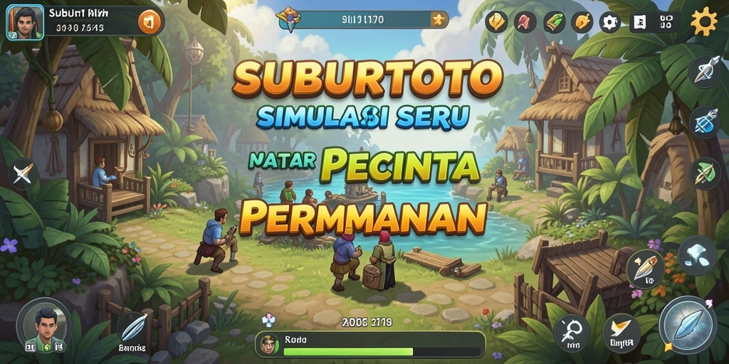 Tampilan gameplay SUBURTOTO dengan elemen simulasi yang realistis.